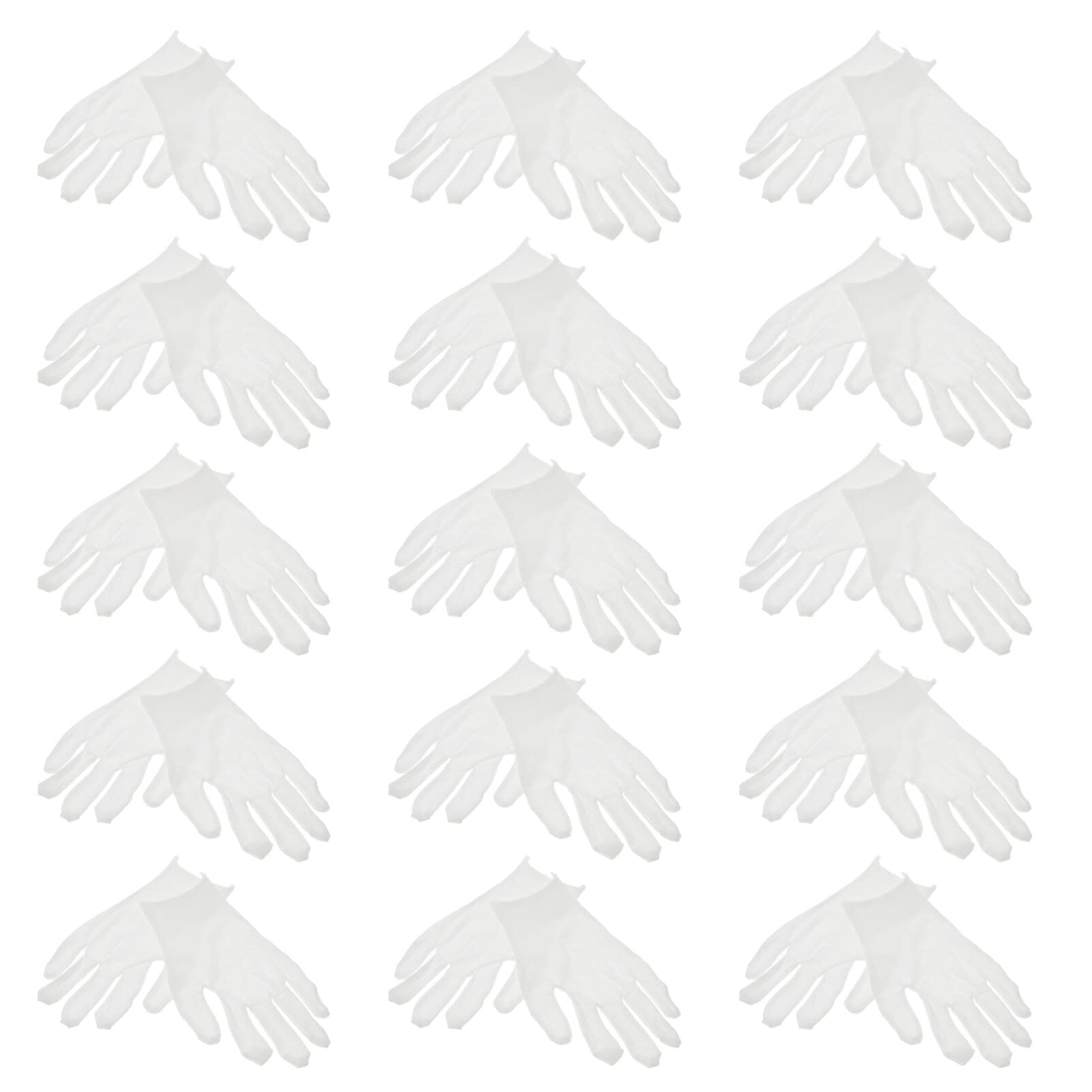 FOMIYES Gloves Cotton White 15 Pairs White Cotton Gloves Moisturizing Overnight Gloves Serving Inspection Gloves Cloth Gloves for Dry Hands Spa