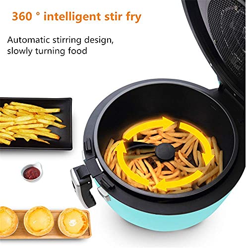 WYCGD Heißluftfritteuse Heißluftfritteuse   8L Intelligente vollautomatische Multifunktionsfritteuse Pommes Frites-Maschine Ölfreie, fettarme Heißluftfritteuse (Color : Blue – Bild 3