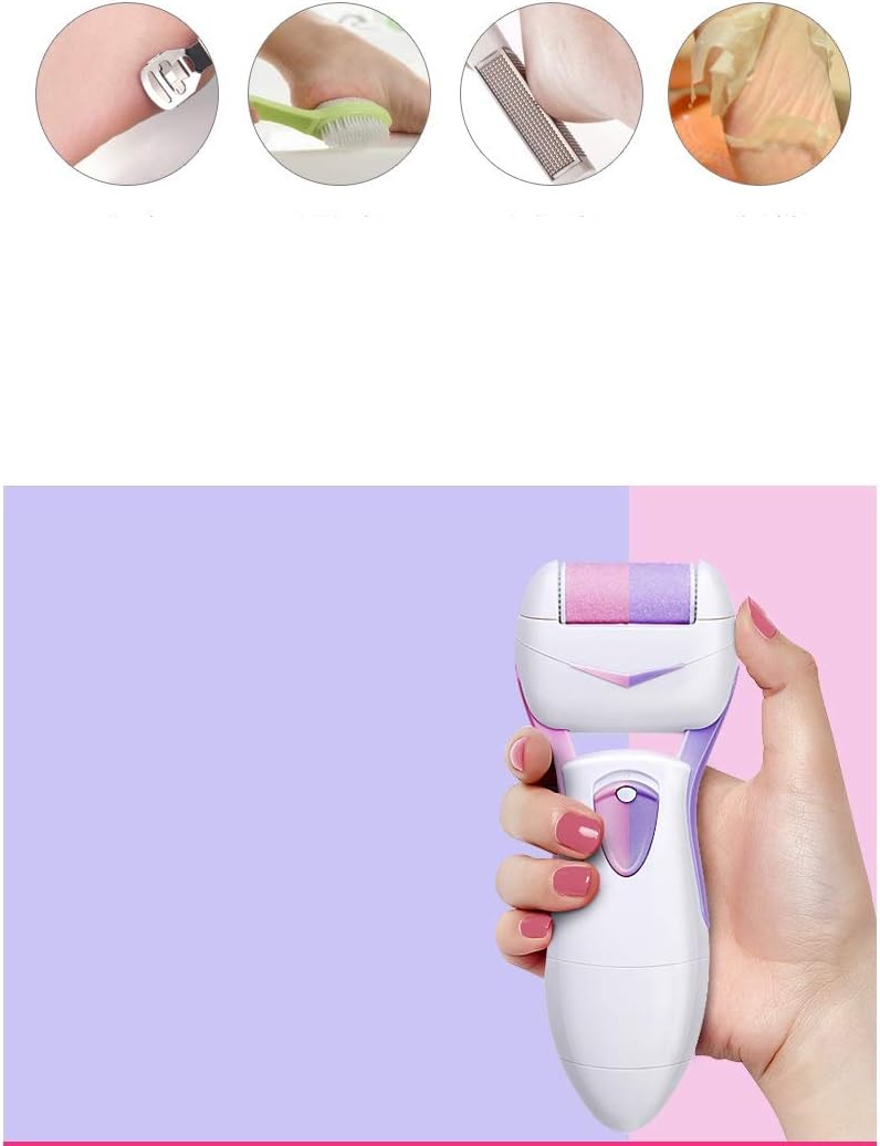 HBJWOV Electric Foot Grinder Vacuum Dead Skin Callus Remover Hard Cracked Skin Files Pedicure Feet Care Foot Files Clean Machine(E)