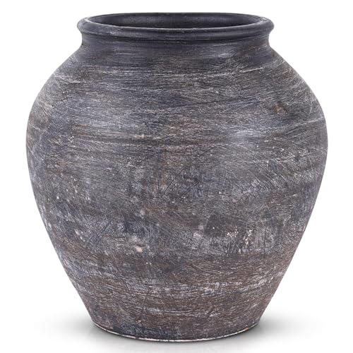 Vaso in ceramica nera fatto a mano