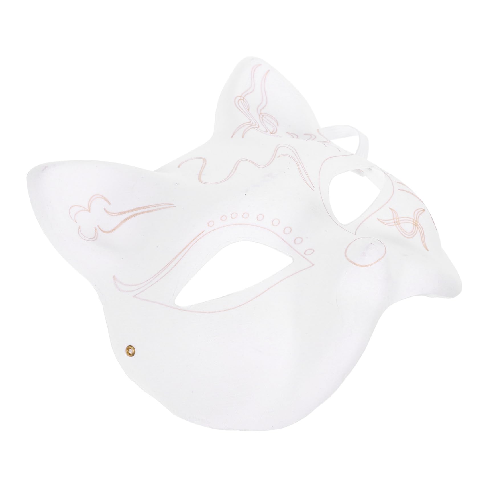 FUNOMOCYA Cat Face Paper Mask Unpainted Animal Shaped Masquerade Supplies for Festivals Parties and Creative Projects