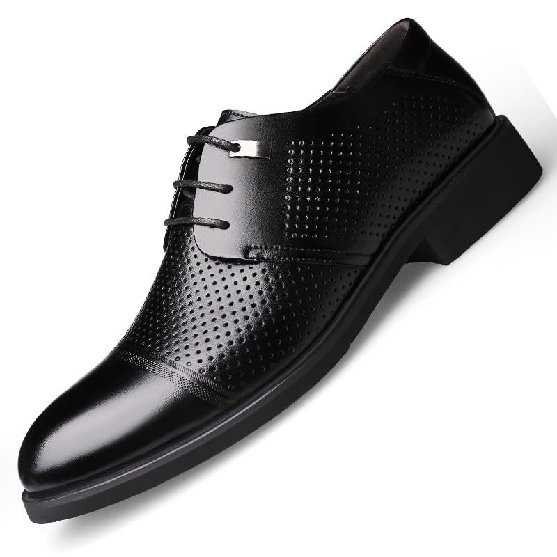 Amberjack Dress Shoes for Men Lace Up Classic Formal Tuxedo Shoes Comfortable Soft Mens Oxford