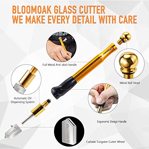 B Bloomoak 32-A Professional Carbide Tungsten Alloy Handle Glass Cutter Tool thumb #6