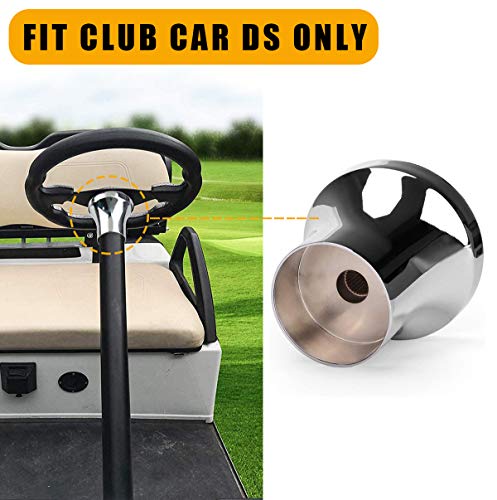 Leapgomax Club Car Ds Golf Cart Steering Wheel Adapter For Club Car Ds 1984+ Golf Cart Steering Wheel Mounting Adapter 5/6 Hole Steering Wheel Chrome Club Car Ds(Silver) #TOP1