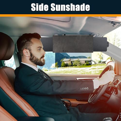 Image of Veharvim Polarized Sun Visor for Car with 2 Side Sunshade, Upgraded UV400 Car Sun Visor Extension with PC Lens and Side Sunshade,Anti-Glare Car Visor for Safe Driving, Universal, VH-SV01-1ST
