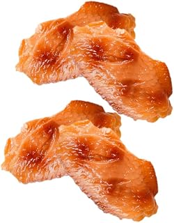 Totority Fake Chicken Wing Props Set of 20 Realistic PVC Artificial Food Decorations for Kitchen Display Photography and Party Scenes 3.14 X 1.77 X 1.96 Inches