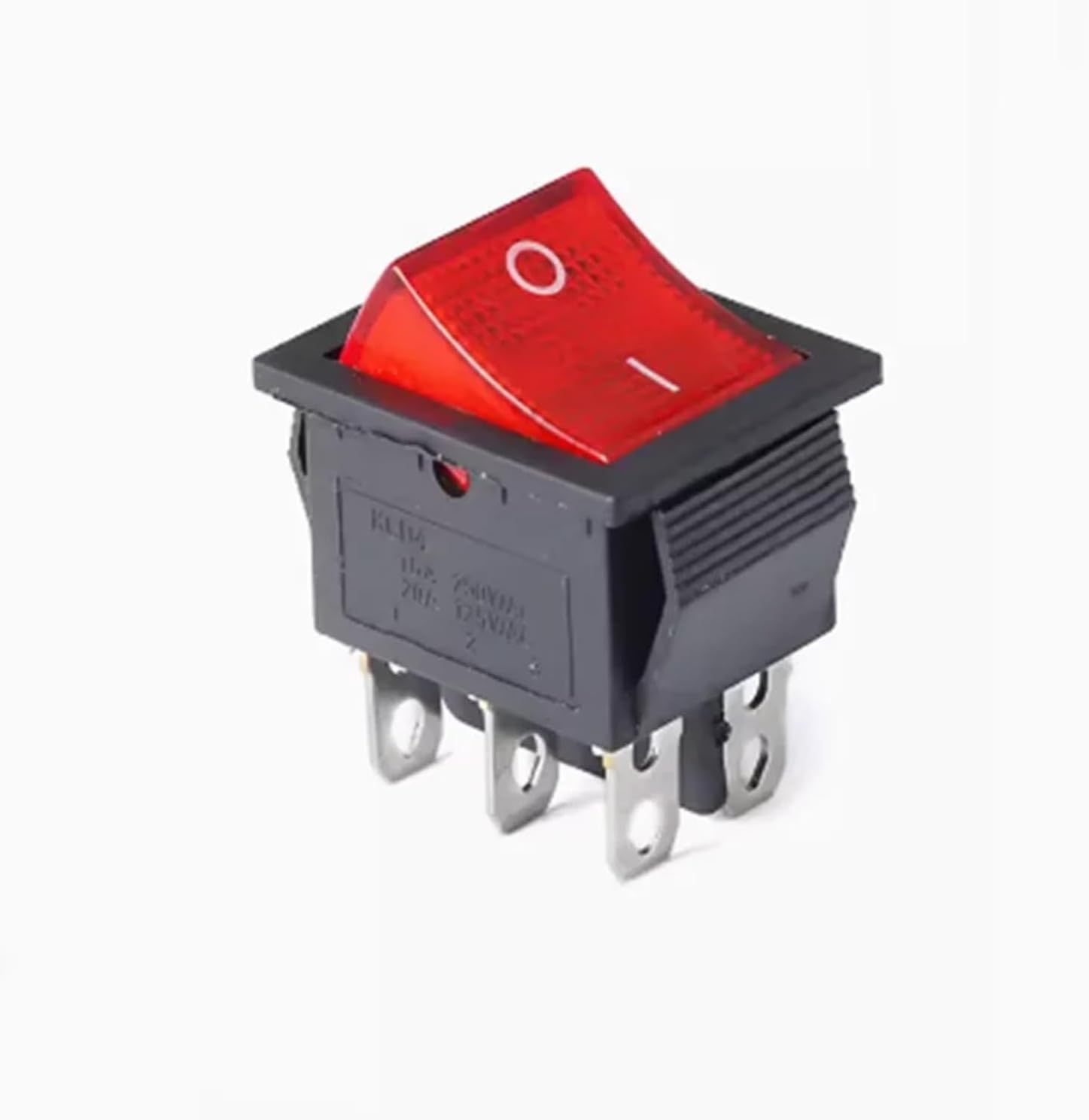 KCD4 Rocker Switch ON-Off ON-Off-ON 6PIN Electrical Equipment with Light Power Switch 16A 250VAC /250A 125V(6P2T red,3PCS)