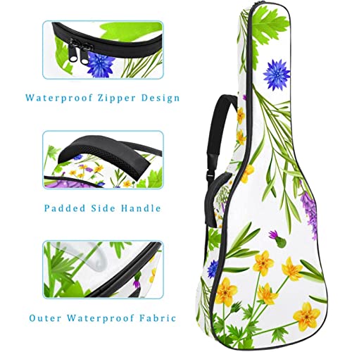 Housse de transport étanche pour guitare avec bandoulière réglable Motif feuilles tropicales Vert, Multicolore 06, 42… - Les Beatles, Paul McCartney, John Lennon, RIngo Starr, George Harrison Housse de transport étanche pour guitare avec bandoulière réglable Motif feuilles tropicales Vert, Multicolore 06, 42… – Image 5