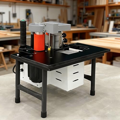 Máquina de bandas de bordes portátil para carpintería, 1200 W, encolado de doble cara para bordes rectos y curvos de madera, partículas y tableros integrados