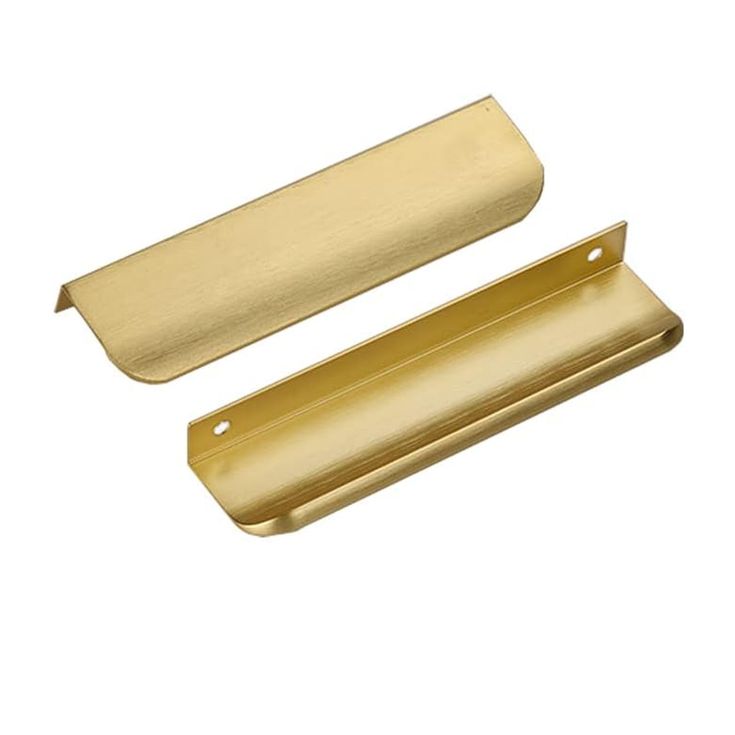 Ndjiloik Pack of 10 Hidden Door Handles, Cabinet Handles, Furniture Handles, Aluminium Alloy for Wardrobe Door, Drawers, Gold