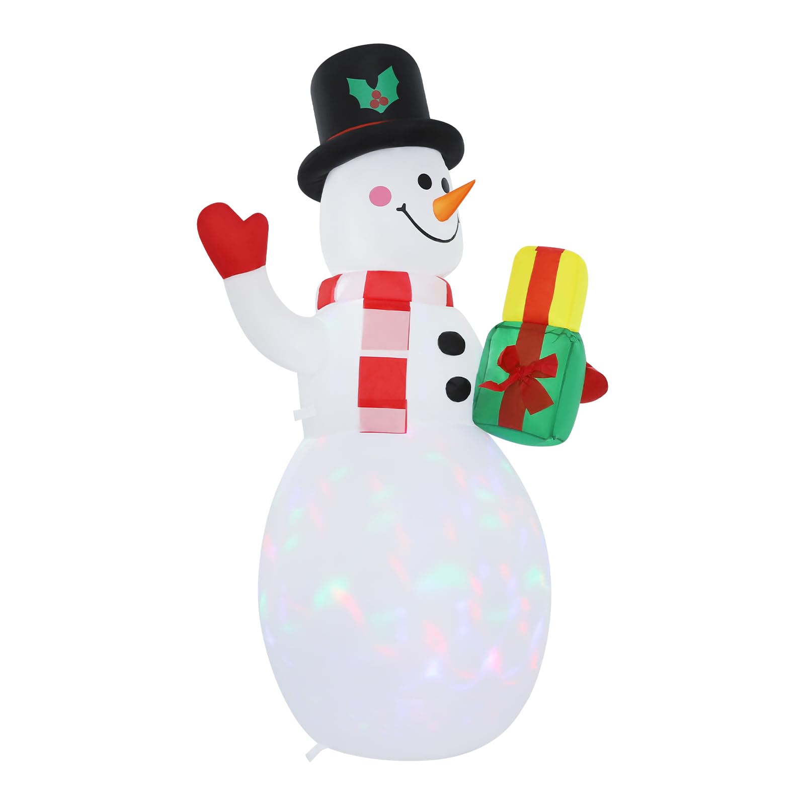 Bonhomme de neige gonflable de 1,5 m - Bonhomme de neige gonflable - Décoration de Noël pour jardins, pelouses, terrasses