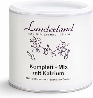 Komplett Mix mit Kalzium | Pulver für Hunde & Katzen | 300 g | Lunderland | Ergänzungsfuttermittel | Zur Ergänzung von BARF- und Fleischrationen