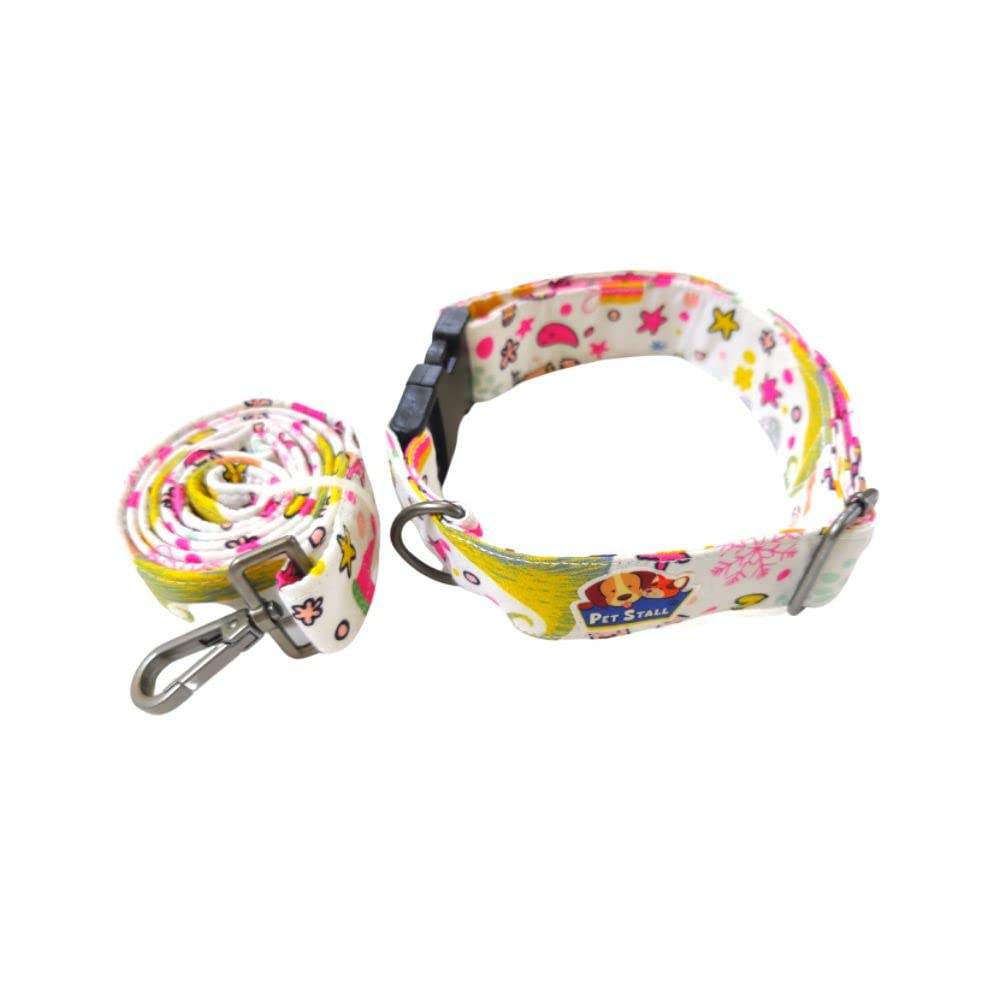 Hand Made Cotton Leash and Collar Set for Medium/Large Dog- Pink Leaf (B09XLS282C) Amazon Price History, Amazon Price Tracker