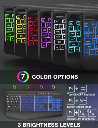 Sablute KL3 PRO Wireless Keyboard And Mouse Combo, 9 Backlit Effects thumb #7
