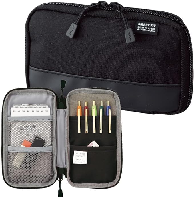 Image of EASTHILL Big Capacity Pencil Pen Case Office College School Large Storage High Capacity Bag Pouch Holder Box Organizer (Cotton, Black)