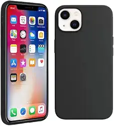 Capinha Slim Case Colorida Compatível Com IPhone 13 Vermelha,Preta, Laranja, Amarela, Azul, Rosa, Pink, Branca, Lilás, Marrom, Verde, Roxo Com 3 Camadas De Proteção PREMIUM (Preta)