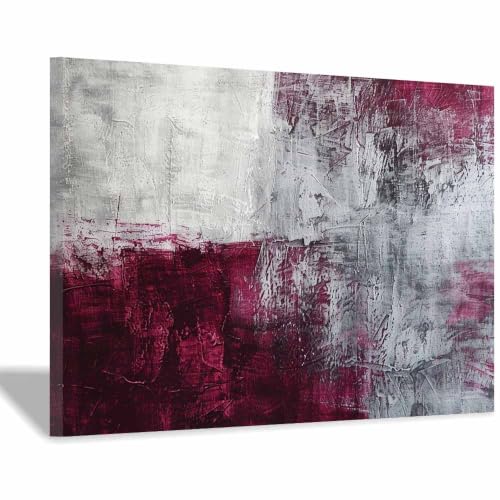 Décoration motif abstrait vintage rouge 50x70cm pour chambre d'ado
