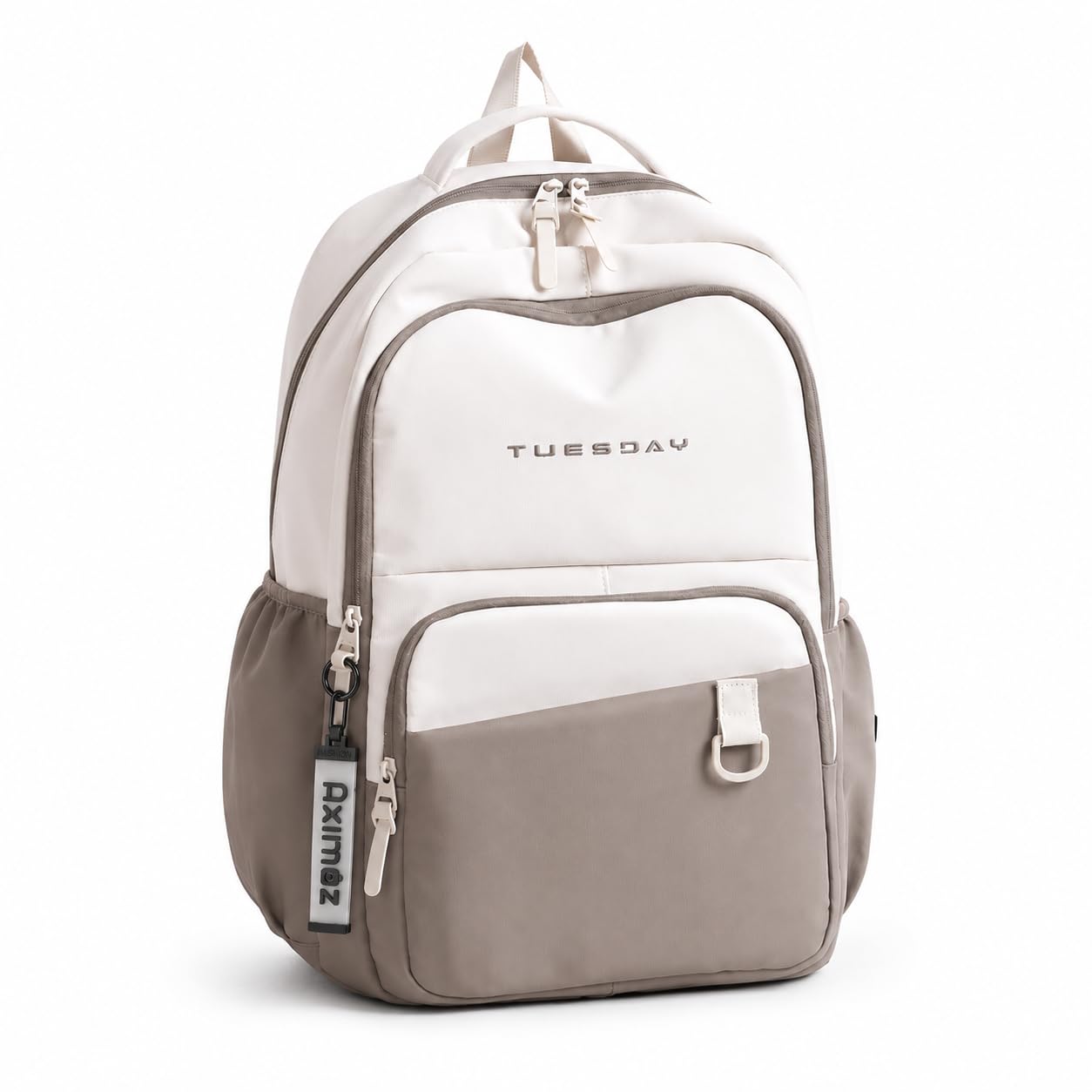 15.6 inch laptop backpack for men & women, water-resistant college & office backpack, lightweight travel school bag with multi compartments, side bottle pockets & front utility pocket