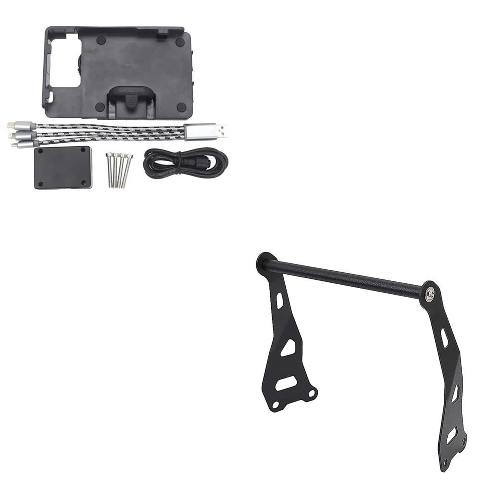 Porte Téléphone Moto Support De Pare-Brise De Moto pour Téléphone Portable, Plaque De Navigation GPS pour Royal pour Enfield pour Himalayan 2016-2020(B and 12mm)