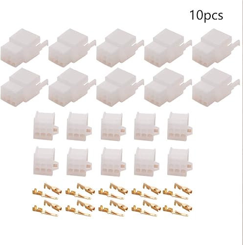 Miniatura 7 de Fielect Kit de conectores de cable eléctrico 2P de 0.110in macho hembra motocicleta crimpado terminales de alambre 20 pares