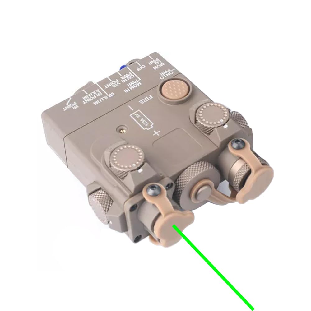 Nylon DL-A2 Aiming Laser Sight Box(with IR Laser + Whitelight LED Flashlight & Mount+Green Laser) & Modular Remote Wire Pressure Switch Combo, DE