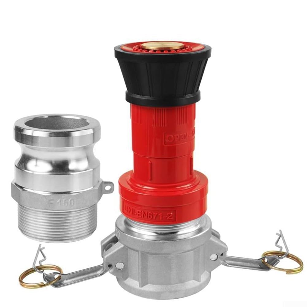 ZiStarlilife Fire Hose Nozzle for 1-1/2 inch NPSH Thread Hoses Featuring Fog and Straight Stream Modes and Resilient Thermoplastic Build