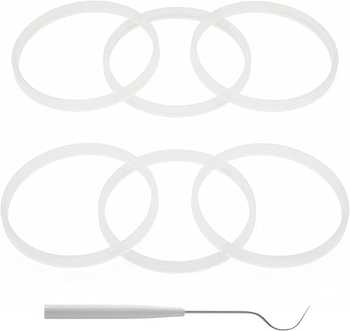 Paquete de 6 juntas de sellado de 3.2 pulgadas3.3in juntas de goma juntas tóricas blancas de repuesto para licuadoras profesionales Ninja BL660