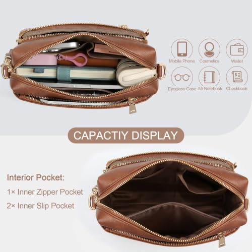 Image of Vegan Leather Crossbody Bags for Women Anti theft Purses and Handbag