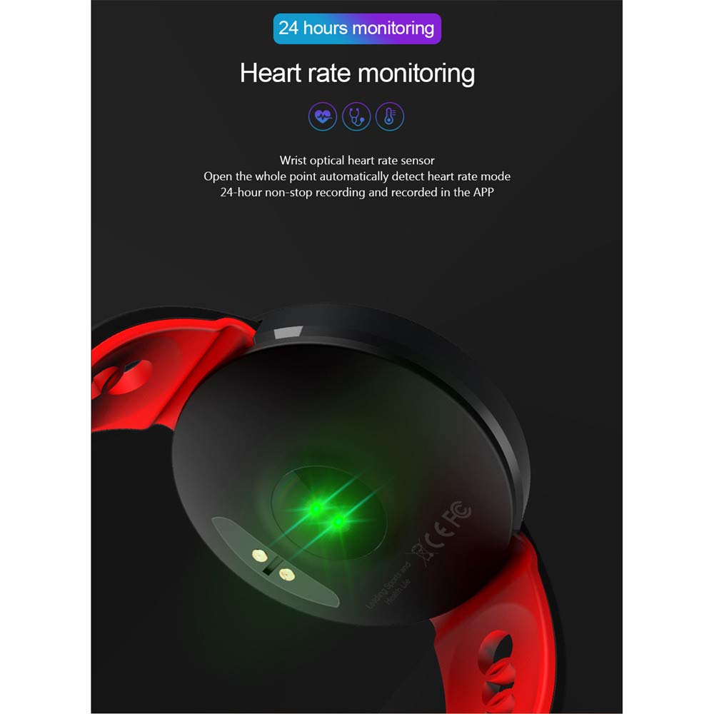 LINGKY Pulsera Activa Reloj Inteligente con Monitorización del Ritmo Cardíaco Y Presión Arterial Reloj Deportivo GPS Impermeable IP68 Monitorización del Ritmo Cardíaco Gimnasio Reloj Podómetro