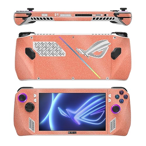 Image of MightySkins Glossy Glitter Skin Compatible with Asus ROG Ally - Solid Salmon | Protective, Durable High-Gloss Glitter Finish | Easy to Apply