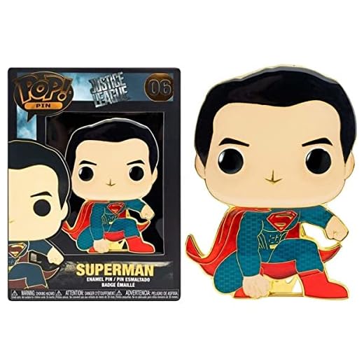 Loungefly Funko POP! Pin De Esmalte: Superman - Justice League 2017 Pin De Esmalte - Broche Imperdible Coleccionable - Para Mochilas & Bolsas - Idea Para Regalo - Mercancía Oficial - Fans De Movies