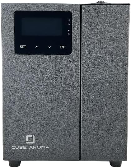 CA-500S Difusor negro con fragancia - Difusor de aromaterapia - Difusor de aceite esencial de montaje en pared - Control WiFi y BT - Carcasa rígida