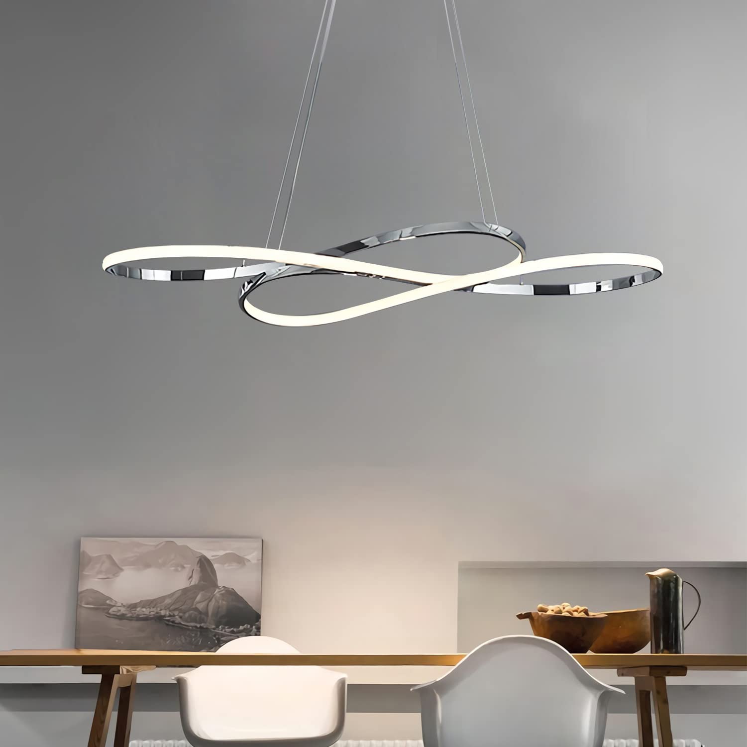 Lámpara Colgante LED Mesa de Comedor Lámpara Colgante Dorada/Negra Sala de Estar Regulable con Control Remoto Diseño de luz de Restaurante para Comedor Lámpara Colgante Araña Decoración Il