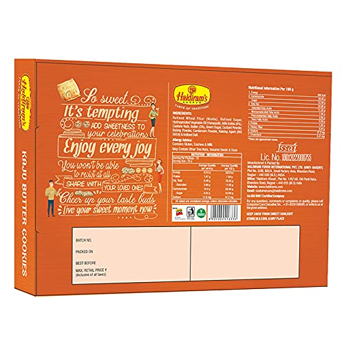 Miniatura 2 de Haldiram's Galletas de mantequilla Nagpur Kaju, paquete de 2 (8.82 oz x 2)