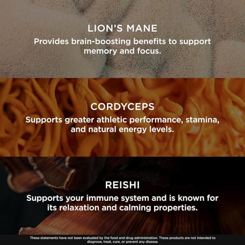 Genius Mushroom Supplement - Full-Spectrum Lion’s Mane, Cordyceps, Reishi -Daily Brain Nootropic for Energy, Focus, Memory & Overall Wellness - 180 Capsules – Organic for Mental Clarity & Performance - Image 6