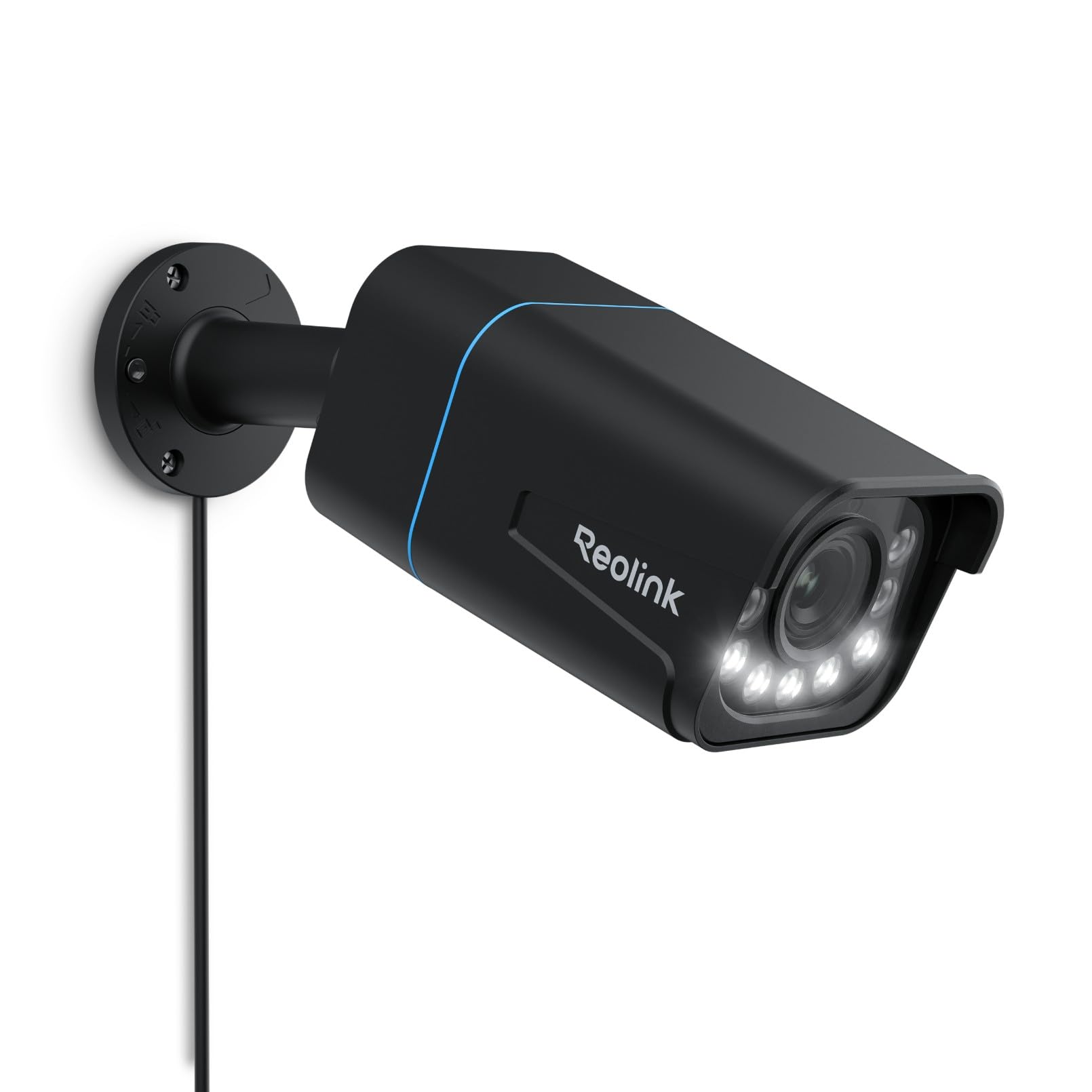 PANOEAGLE Telecamera IP PoE A Torretta 5MP Con Visione Notturna A Colori 30m - Rilevamento Uomo/Veicolo, Microfono Integrato, Obiettivo 2.8mm, F1.0, Impermeabile IP67 - 2