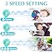 TAECCL Mini Handheld Stroller Fan with Flexible Tripod, Battery Operated Baby Fan Adjustable 3 Speeds Personal Portable Fan, Car Seat Fan for Crib Bike Treadmill Golf Cart Travel