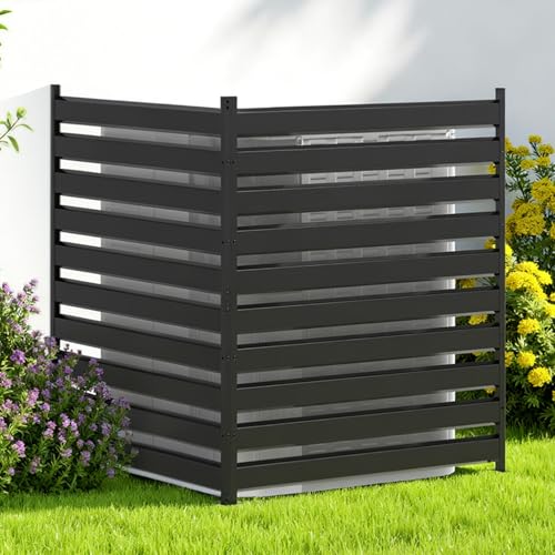 42' H x 38' W (2 Panels) Air Conditioner Fence Screen, Outdoor Privacy Screen Panels, Decorative Garden Fences for Hiding AC Units & Trash Cans, Patio Balcony Garden Decor