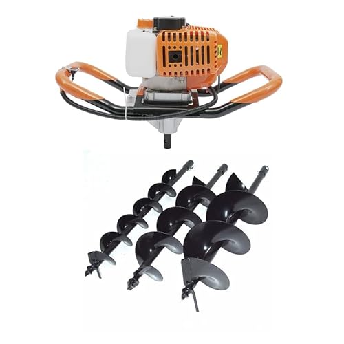 Lenjkyyo 52Cc Auger Post Hole Digger, Electric Handheld Post Hole Digger, Gas-Powered Fence Ground Drill With 4"/6"/8" Bit Borer For Ice Fishing/Garden Planting #TOP1