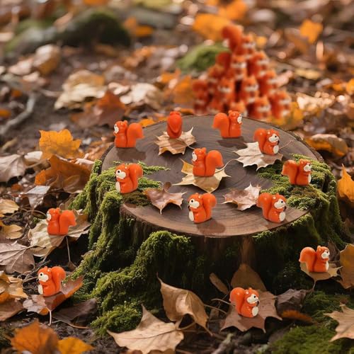 200 mini ardillas de resina ideales para decorar micropaisajes y terrarios en casa 4