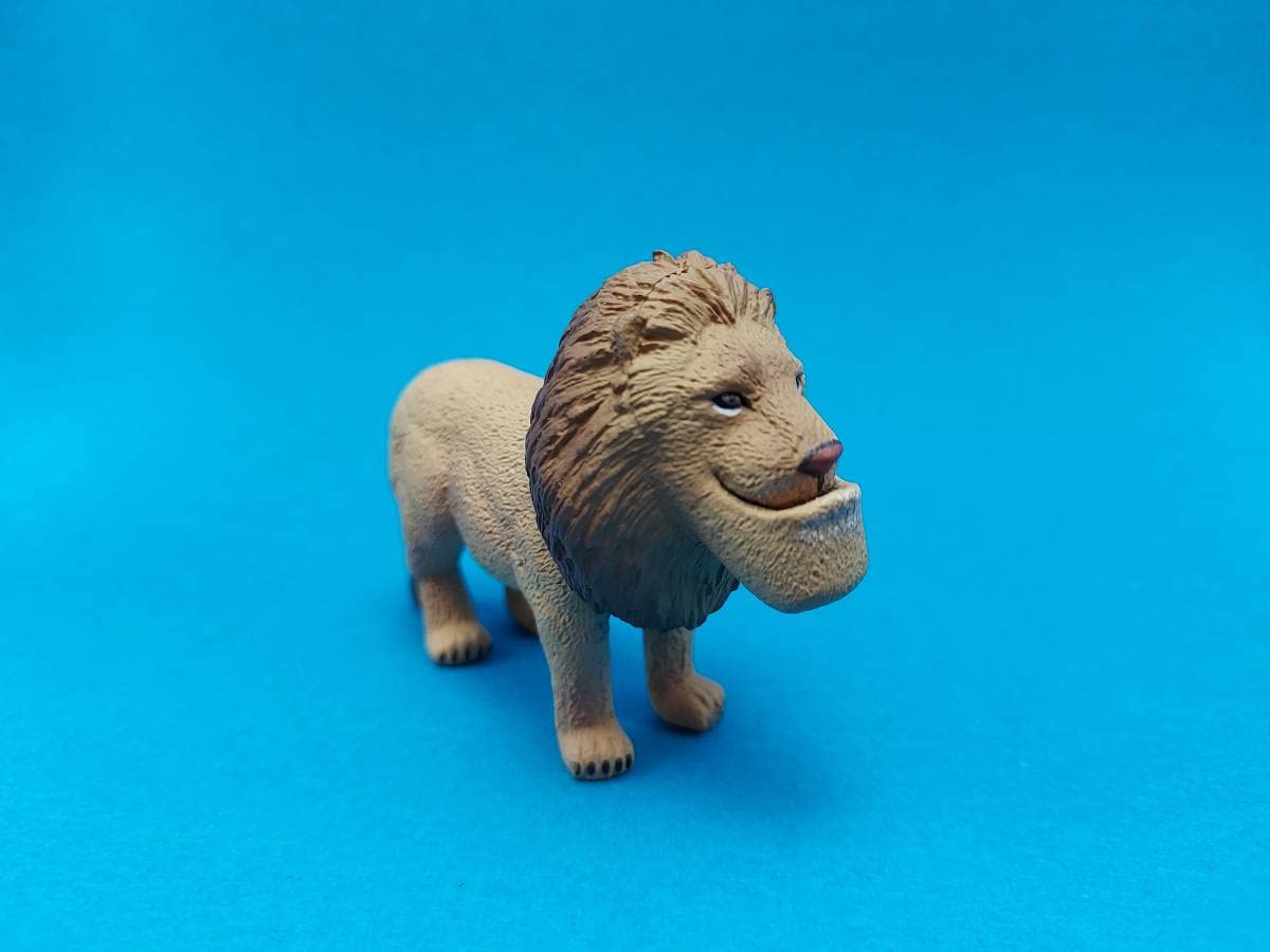 ペルシャ　アマレバフト　円形　61.5×59 ライトグレー　ライオン ペルシャアマレバフト円形61.5×59 ライトグレーライオン