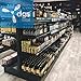 DGS Retail Retail Island Gondola Shelving Display with 16 Shelves Black 96”W x 54”H x 41”D for Retail Convenience Grocery Office Supply or Liquor Stores, Industrial Grade Made in USA