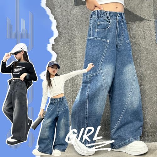 Baggy Jeans Für Mädchen - Weite Beine Mit Elastischer Taille Y2K Style