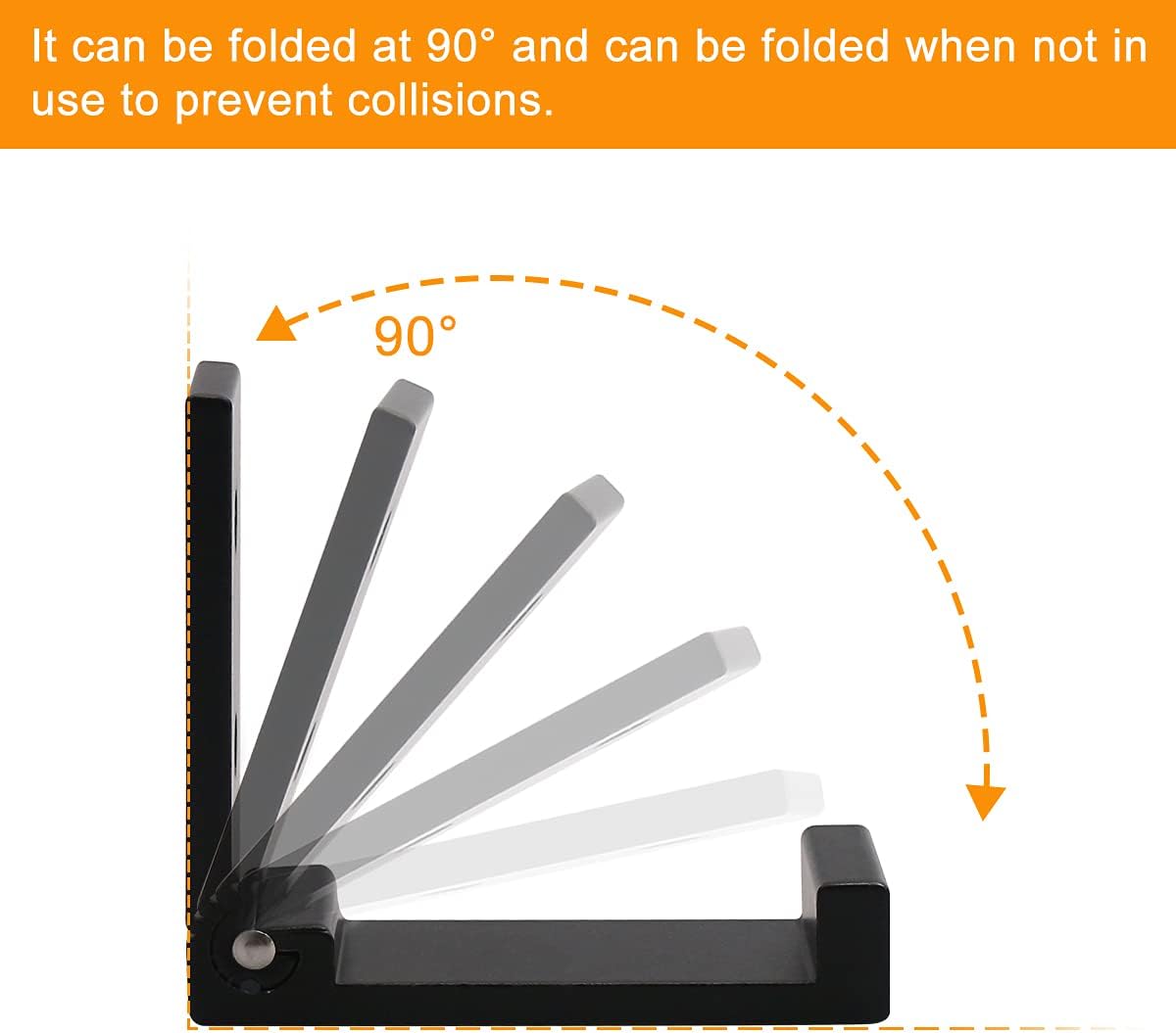 5Pcs Folding Coat Hook, Foldable Wall Hanging Hooks, Aluminium Alloy Folding Clothes Hook, Foldable Aluminum Alloy Single Towel Hook for Bathroom, Bedroom and Fitting Room (Matte Black) image 4
