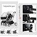 WIGSELBL Double Infant Stroller, Tandem Stroller for Twins, Foldable High Landscape Reversible Pushchair, Black