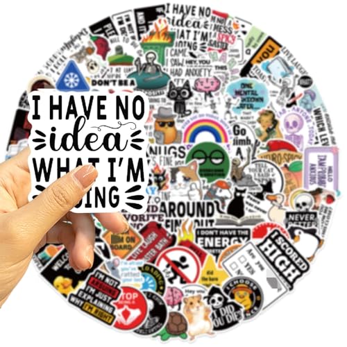 100 Pcs Funny Stickers(Dirty) Waterproof Adult Sticker, Meme Water Bottles Stickers for Laptop IPAD Ebook Readers Journal Sarcastic Scrapbooking, Hard Hats Decals, Funny Sticker for Adults