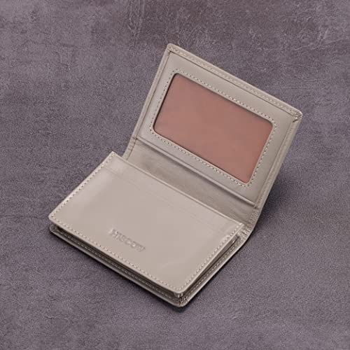 Image of HISCOW Business Card Holder with Large Compartment - Full Grain Leather