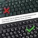 2PCS Universal Hebrew Keyboard Stickers, Matte Replacement Hebrew Keyboard Stickers with White Font on Black Background for Laptops and Desktops, Keyboard Alphabet Stickers