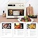 VAL CUCINA Retro Style Infrared Heating Air Fryer Toaster Oven, Extra Large Countertop Convection Oven 10-in-1 Combo, 6-Slice Toast, Enamel Baking Pan Easy Clean with Recipe Book, Almond Yellow Color