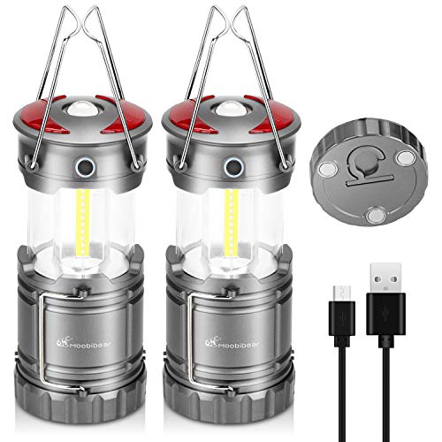 Moobibear LED Camping Lantern Flashlights Outdoor 3 in 1 Rechargeable COB LED Lanterns